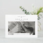 Elegante Foto-Save-the-Date-Karte Vorlage (Stehend Vorderseite)