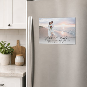 Elegante Foto Save-the-Date Magneteinladung