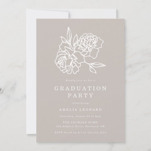 Elegante Foto Stipendiatentruppe Einladung (Rückseite)