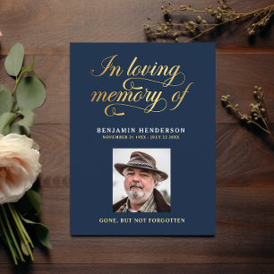 Elegante Foto-Sympathie-Trauergebet  Postkarte