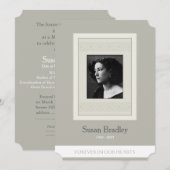 Elegante Foto-Template-Gedenkfeier Einladung (Vorne/Hinten)