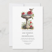 Elegante Foto- und QR-Code-Gartenhochzeit Einladung (Vorderseite)