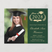 Elegante Foto Uni-Abschluss Party Einladung (Vorderseite)