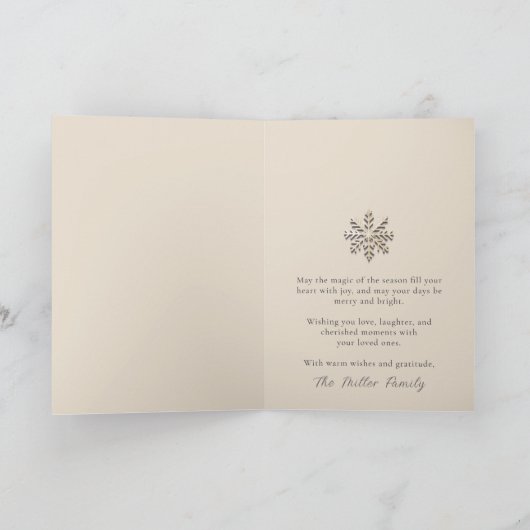 Elegante Foto-Urlaubskarte Karte (Innenseite)