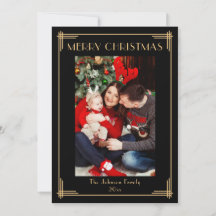 Elegante Foto-Weihnachtskarte