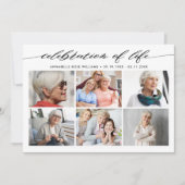 Elegante Fotocollage-Feier zum Lebensgedanken Einladung (Vorderseite)