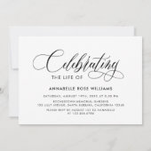 Elegante Fotocollage-Feier zum Lebensgedanken Einladung (Rückseite)