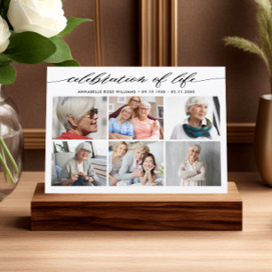Elegante Fotocollage-Feier zum Lebensgedanken Einladung