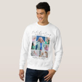 Elegante Fotocollage Gedenkfeier Beerdigung Tribut Sweatshirt (Vorne ganz)