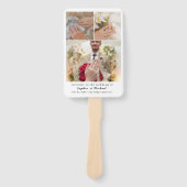 Elegante Fotocollage-Hochzeitsprogramm-Lüftervorla Fächer (Vorderseite)