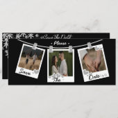 Elegante Fotocollage Save the Date Einladung (Vorne/Hinten)