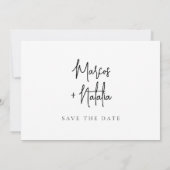 Elegante Fotocollage Save the Date Hochzeit Einladung (Rückseite)