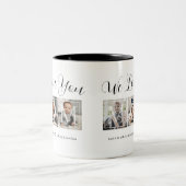 Elegante FotoCollage Zweifarbige Tasse (Mittel)