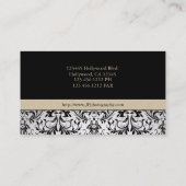 Elegante Fotograf-Damast-Visitenkarten Visitenkarte (Rückseite)