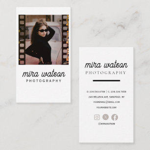 Elegante Fotografie Business Card Design und Socla Visitenkarte