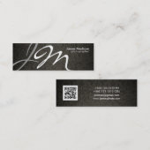 Elegante Fotografie-Damast-Visitenkarte Mini Visitenkarte (Vorne/Hinten)