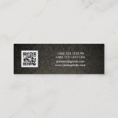 Elegante Fotografie-Damast-Visitenkarte Mini Visitenkarte (Rückseite)