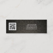 Elegante Fotografie-Damast-Visitenkarte Mini Visitenkarte (Rückseite)