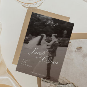 Elegante Fotografie Hochzeit Save-the-Date-Karte Einladung