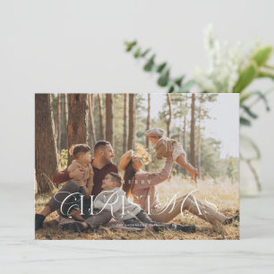 Elegante Fotografie-Weihnachtskarte mit Typografie Einladung