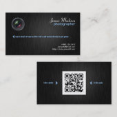 Elegante Fotografy Business Card mit QR Code II Visitenkarte (Vorne/Hinten)