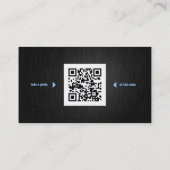 Elegante Fotografy Business Card mit QR Code II Visitenkarte (Rückseite)