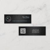 Elegante Fotografy Business Card mit QR Code Mini Visitenkarte (Vorne/Hinten)
