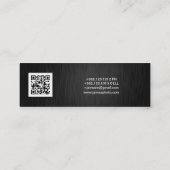 Elegante Fotografy Business Card mit QR Code Mini Visitenkarte (Rückseite)