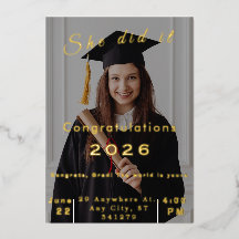 Elegante Fotogratulations-Einladung 2026