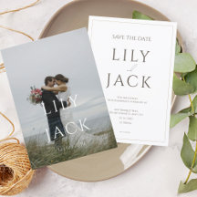 Elegante Fotokarte mit moderner Typografie