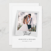 Elegante Fotos handgemachte Hochzeit Dankeskarte (Vorne/Hinten)