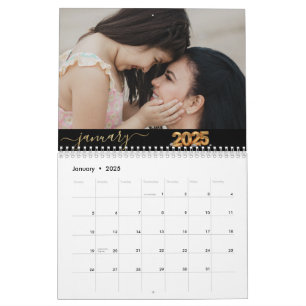 Elegante Fotos mit einfachen, spielerischen Skript Kalender