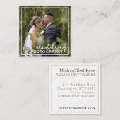 Elegante Fotovorlage Moderne Hochzeitsfotografen Quadratische Visitenkarte (Vorne/Hinten)