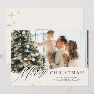 Elegante Fotoweihnachtskarte Einladung