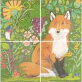 Elegante Fox Tile Mural Dekoration für 4" Tiles Aufkleber (Vorderseite)
