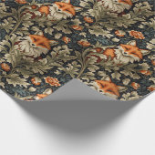 Elegante Foxes William Morris Inspiriert Muster Geschenkpapier (Ecke)