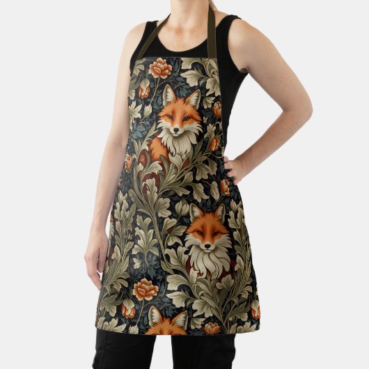 Elegante Foxes William Morris Inspiriert Muster Schürze (InSitu)