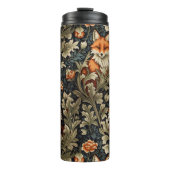 Elegante Foxes William Morris Inspiriert Muster Thermosbecher (Vorderseite)