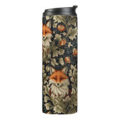 Elegante Foxes William Morris Inspiriert Muster Thermosbecher (Nach links gedreht)