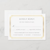 Elegante Frame-Antwortkarte RSVP Karte (Vorne/Hinten)