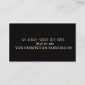 Elegante Frame, Gold Musiknoten Headphone DJ Visitenkarte (Rückseite)