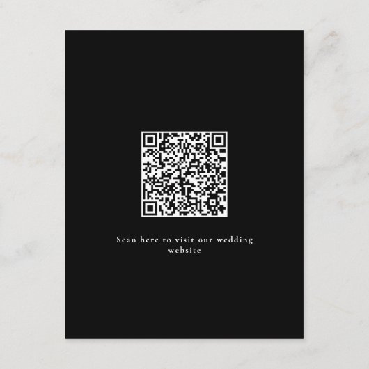 Elegante Frame Monogram Wedding Begleitkarte (Rückseite)