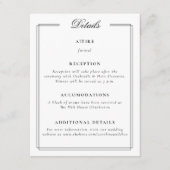 Elegante Frame Monogram Wedding Begleitkarte (Vorderseite)