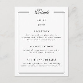 Elegante Frame Monogram Wedding Begleitkarte