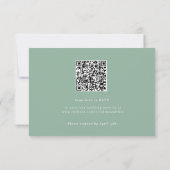 Elegante Frame Monogram Wedding Response Card RSVP Karte (Rückseite)