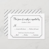 Elegante Frame Response Card mit Menüauswahl RSVP Karte (Vorne/Hinten)