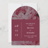 Elegante Frame Romantische Blume Save the Date Einladung (Vorderseite)
