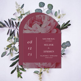 Elegante Frame Romantische Blume Save the Date Einladung