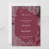 Elegante Frame Romantische Blume Save the Date Einladung (Vorderseite)