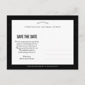 Elegante Frame Save The Date Postkarte (Rückseite)